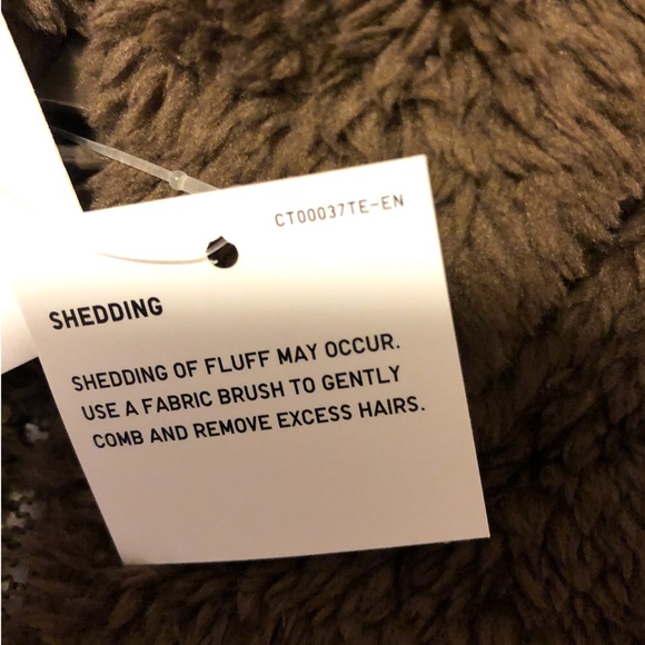 Uniqlo brown fluff yarn fleece zip jacket NWT - Picture 4 of 8
